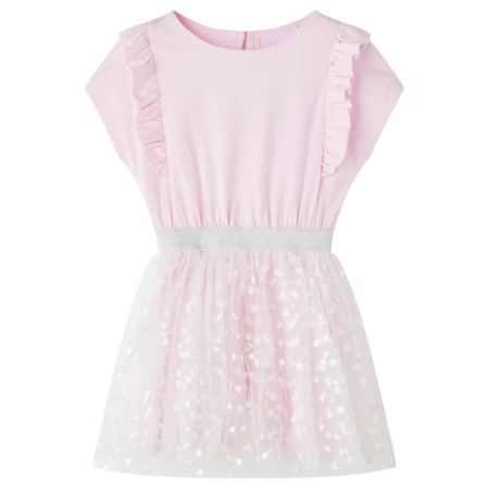 Vestido infantil volantes rosa claro 128 de vidaXL, Vestidos de niños - Ref: Foro24-14552, Precio: 14,99 €, Descuento: %