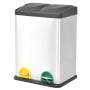 Cubo de reciclaje y basura con pedal acero inoxidable 36 L de vidaXL, Cubos de la basura y papeleras - Ref: Foro24-50600, Pre...