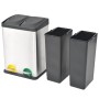 Cubo de reciclaje y basura con pedal acero inoxidable 36 L de vidaXL, Cubos de la basura y papeleras - Ref: Foro24-50600, Pre...