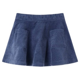 Children's skirt with navy blue corduroy pockets 128 by vidaXL, kids pants - Ref: Foro24-13887, Price: 13,15 €, Discount: %