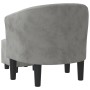 Sillón con taburete terciopelo gris claro de vidaXL, Sillones - Ref: Foro24-356477, Precio: 139,82 €, Descuento: %