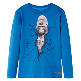 Petrol blue long-sleeved children's t-shirt 128 by vidaXL, Kids T-shirts - Ref: Foro24-13227, Price: 8,99 €, Discount: %