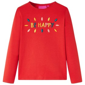 Camiseta infantil de manga larga rojo 128 de vidaXL, Camisetas para niños - Ref: Foro24-13717, Precio: 9,99 €, Descuento: %