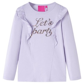 Light purple long-sleeved children's t-shirt size 140 by vidaXL, Kids T-shirts - Ref: Foro24-14223, Price: 8,99 €, Discount: %