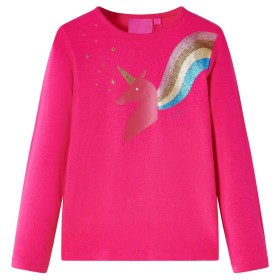 Children's bright pink long-sleeved T-shirt 116 by vidaXL, Kids T-shirts - Ref: Foro24-14296, Price: 8,99 €, Discount: %