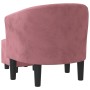 Sillón con taburete terciopelo rosa de vidaXL, Sillones - Ref: Foro24-356482, Precio: 186,78 €, Descuento: %