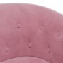 Sillón con taburete terciopelo rosa de vidaXL, Sillones - Ref: Foro24-356482, Precio: 186,78 €, Descuento: %