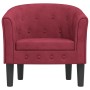 Sillón de terciopelo rojo tinto de vidaXL, Sillones - Ref: Foro24-356475, Precio: 158,06 €, Descuento: %