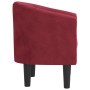 Sillón de terciopelo rojo tinto de vidaXL, Sillones - Ref: Foro24-356475, Precio: 158,06 €, Descuento: %