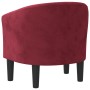 Sillón de terciopelo rojo tinto de vidaXL, Sillones - Ref: Foro24-356475, Precio: 158,06 €, Descuento: %