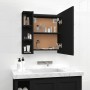 Furniture with mirror and black LED 70x16.5x60 cm by vidaXL, bathroom vanities - Ref: Foro24-833536, Price: 83,84 €, Discount: %