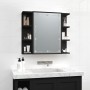 Furniture with mirror and black LED 70x16.5x60 cm by vidaXL, bathroom vanities - Ref: Foro24-833536, Price: 83,84 €, Discount: %