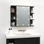 Furniture with mirror and black LED 70x16.5x60 cm by vidaXL, bathroom vanities - Ref: Foro24-833536, Price: 83,84 €, Discount: %