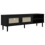 SENJA TV cabinet rattan look black pine wood 158x40x49 cm by vidaXL, TV Furniture - Ref: Foro24-358045, Price: 145,07 €, Disc...