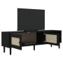 SENJA TV cabinet rattan look black pine wood 158x40x49 cm by vidaXL, TV Furniture - Ref: Foro24-358045, Price: 145,07 €, Disc...