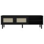 SENJA TV cabinet rattan look black pine wood 158x40x49 cm by vidaXL, TV Furniture - Ref: Foro24-358045, Price: 145,07 €, Disc...