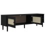 SENJA TV cabinet rattan look black pine wood 158x40x49 cm by vidaXL, TV Furniture - Ref: Foro24-358045, Price: 145,07 €, Disc...