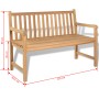 Teak garden bench 120 cm by vidaXL, garden benches - Ref: Foro24-43246, Price: 233,99 €, Discount: %