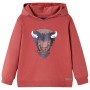 Children's toasted red hooded sweatshirt 140 by vidaXL, Kids T-shirts - Ref: Foro24-13013, Price: 15,15 €, Discount: %