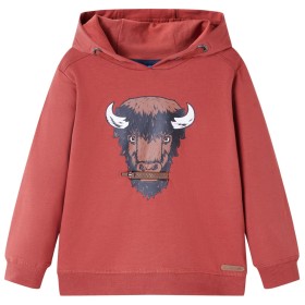 Geröstetes rotes Kinder-Kapuzensweatshirt 140 von vidaXL, Kinder-T-Shirts - Ref: Foro24-13013, Preis: 15,99 €, Rabatt: %