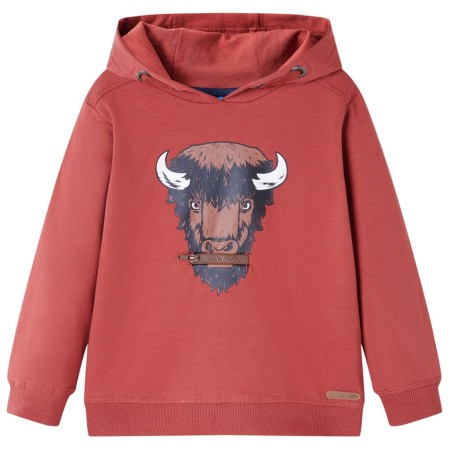 Sudadera infantil con capucha rojo tostado 140 de vidaXL, Camisetas para niños - Ref: Foro24-13013, Precio: 15,15 €, Descuent...