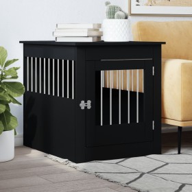 Dog cage engineered wood black 64.5x80x71 cm by vidaXL, Dog kennels - Ref: Foro24-838331, Price: 112,83 €, Discount: %