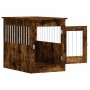 Jaula para perros madera ingeniería roble ahumado 55x80x68 cm de vidaXL, Casetas para perros - Ref: Foro24-838327, Precio: 98...