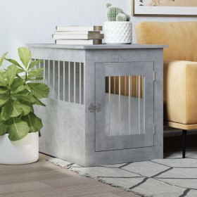 Dog cage engineered wood gray concrete 55x75x65 cm by vidaXL, Dog kennels - Ref: Foro24-838319, Price: 91,80 €, Discount: %