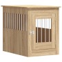 Jaula para perros madera de ingeniería roble Sonoma 55x80x68 cm de vidaXL, Casetas para perros - Ref: Foro24-838325, Precio: ...