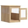 Dog cage engineered wood Sonoma oak 55x80x68 cm by vidaXL, Dog kennels - Ref: Foro24-838325, Price: 106,72 €, Discount: %