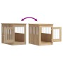 Dog cage engineered wood Sonoma oak 55x80x68 cm by vidaXL, Dog kennels - Ref: Foro24-838325, Price: 106,72 €, Discount: %