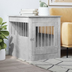 Dog cage engineered wood gray concrete 64.5x80x71 cm by vidaXL, Dog kennels - Ref: Foro24-838333, Price: 108,77 €, Discount: %