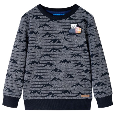 Navy blue mélange 92 children's sweatshirt by vidaXL, Kids T-shirts - Ref: Foro24-13149, Price: 15,29 €, Discount: %