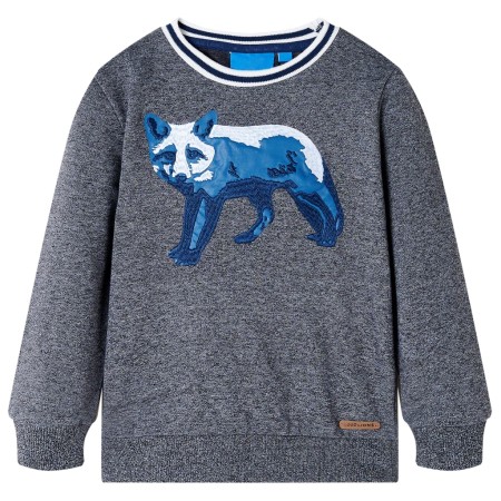 Marineblaues Melange-Sweatshirt für Kinder 116 von vidaXL, Kinder-T-Shirts - Ref: Foro24-13341, Preis: 12,97 €, Rabatt: %