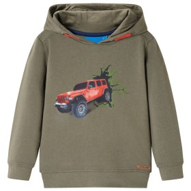 Children's khaki hooded sweatshirt 140 by vidaXL, Kids T-shirts - Ref: Foro24-13388, Price: 14,99 €, Discount: %