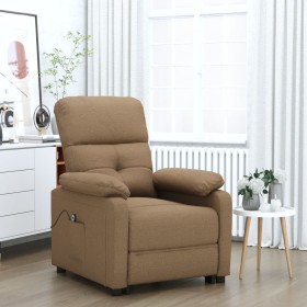 Sillón elevable tela marrón de vidaXL, Sillones - Ref: Foro24-3120362, Precio: 277,99 €, Descuento: %