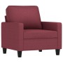 Sillón con taburete tela rojo tinto 60 cm de vidaXL, Sofás - Ref: Foro24-3201035, Precio: 213,21 €, Descuento: %