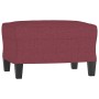 Sillón con taburete tela rojo tinto 60 cm de vidaXL, Sofás - Ref: Foro24-3201035, Precio: 213,21 €, Descuento: %