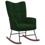 Silla mecedora de terciopelo verde oscuro de vidaXL, Mecedoras - Ref: Foro24-328141, Precio: 127,98 €, Descuento: %