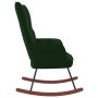 Silla mecedora de terciopelo verde oscuro de vidaXL, Mecedoras - Ref: Foro24-328141, Precio: 127,98 €, Descuento: %