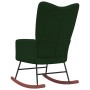 Silla mecedora de terciopelo verde oscuro de vidaXL, Mecedoras - Ref: Foro24-328141, Precio: 127,98 €, Descuento: %