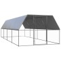 Galvanized steel outdoor chicken coop cage 3x8x2 m by vidaXL, Cages and habitats for small animals - Ref: Foro24-3154378, Pri...