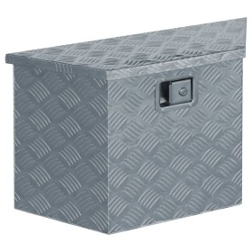 Aluminum box 70x24x42 cm silver trapezoid shape by vidaXL, Toolboxes - Ref: Foro24-142942, Price: 156,99 €, Discount: %