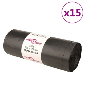 Black garbage bags 150 units 240 l by vidaXL, Garbage bags - Ref: Foro24-155341, Price: 47,99 €, Discount: %