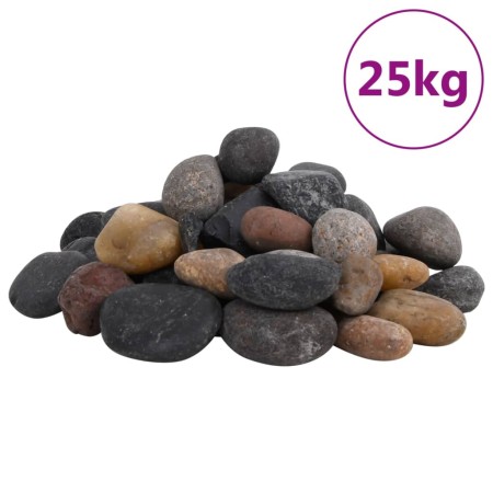 Polished pebbles mixed colors 25 kg 5-8 cm by vidaXL, Aquarium decoration - Ref: Foro24-155334, Price: 69,99 €, Discount: %