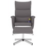 Sillón de masaje reclinable con reposapiés cuero sintético gris de vidaXL, Sillones - Ref: Foro24-356599, Precio: 135,99 €, D...