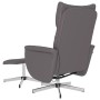 Sillón de masaje reclinable con reposapiés cuero sintético gris de vidaXL, Sillones - Ref: Foro24-356599, Precio: 135,54 €, D...