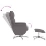 Sillón de masaje reclinable con reposapiés cuero sintético gris de vidaXL, Sillones - Ref: Foro24-356599, Precio: 135,54 €, D...