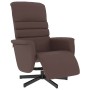 Sillón reclinable con reposapiés cuero sintético marrón de vidaXL, Sillones - Ref: Foro24-356705, Precio: 212,68 €, Descuento: %