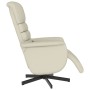 Sillón reclinable masaje con reposapiés cuero sintético crema de vidaXL, Sillones - Ref: Foro24-356711, Precio: 231,46 €, Des...